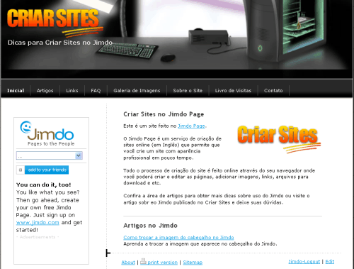Jimdo Page - Criar Sites no Jimdo Pages